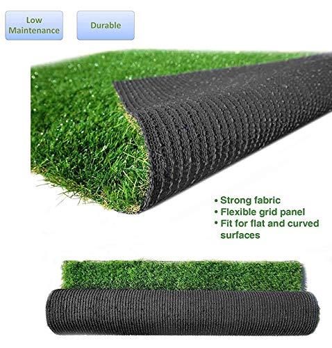 CHERISH Loomtex 45MM High-Density Artificial Grass Carpet for Balcony & Garden, Lush Natural Green (5x10 ft)