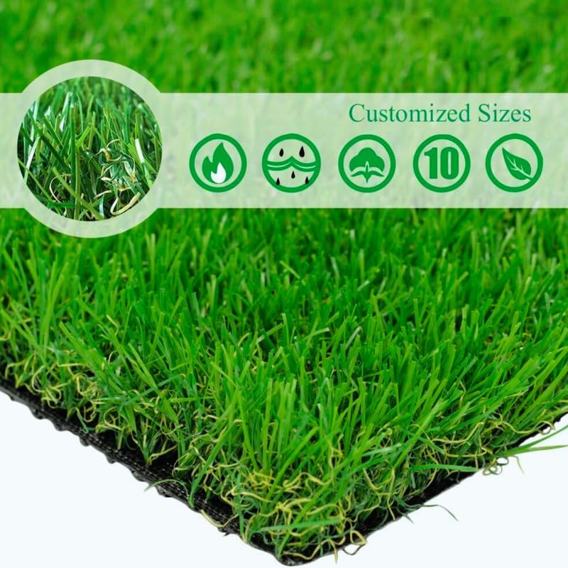RidgePath Premium 25MM Artificial Grass Rug (4x5) – Durable Outdoor Turf for Garden, Patio, Pets, UV Safe