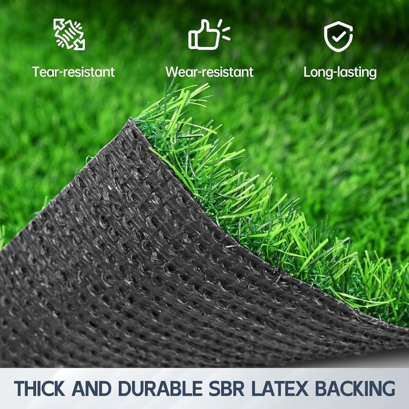 Carpet Avenue 35MM Polyester Blend High-Density Artificial Grass Carpet Mat, Balcony & Lawn Doormat 1.5x2 FT