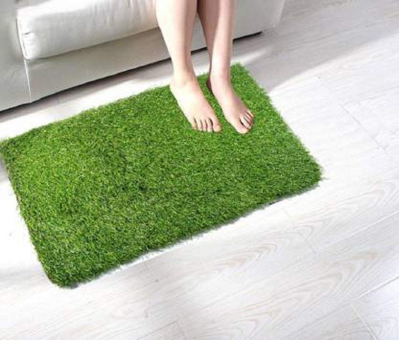 Skyline Contract Artificial Grass Mat for Outdoor Balcony Decor 16"x24" Green Lawn Floor Carpet Waterproof