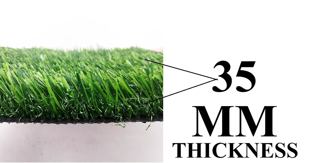 FABLE FIBERS 35mm High-Density Artificial Grass Turf | Premium Indoor & Outdoor Lawn Carpet Mat