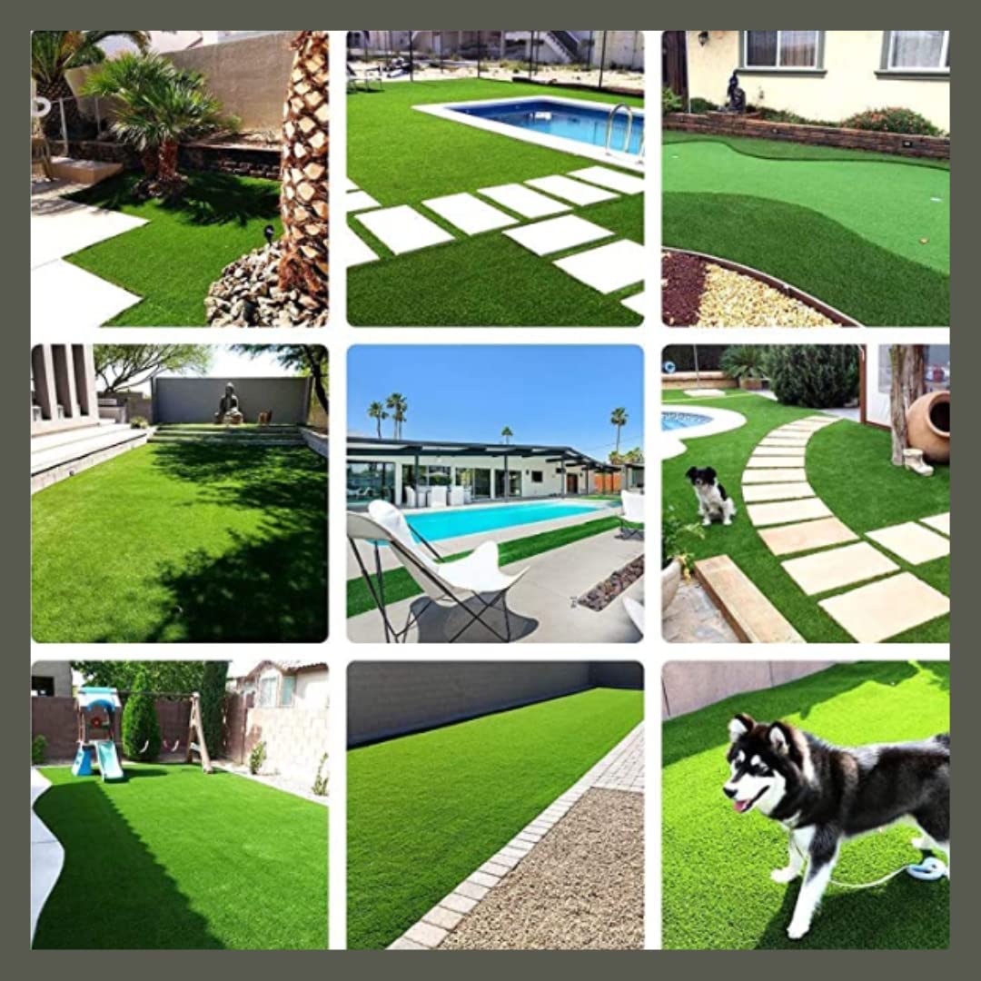 Ardex High Density Artificial Grass Carpet 35mm Natural Green Turf Mat for Home, Garden & Balcony - 6.5ft x 10ft