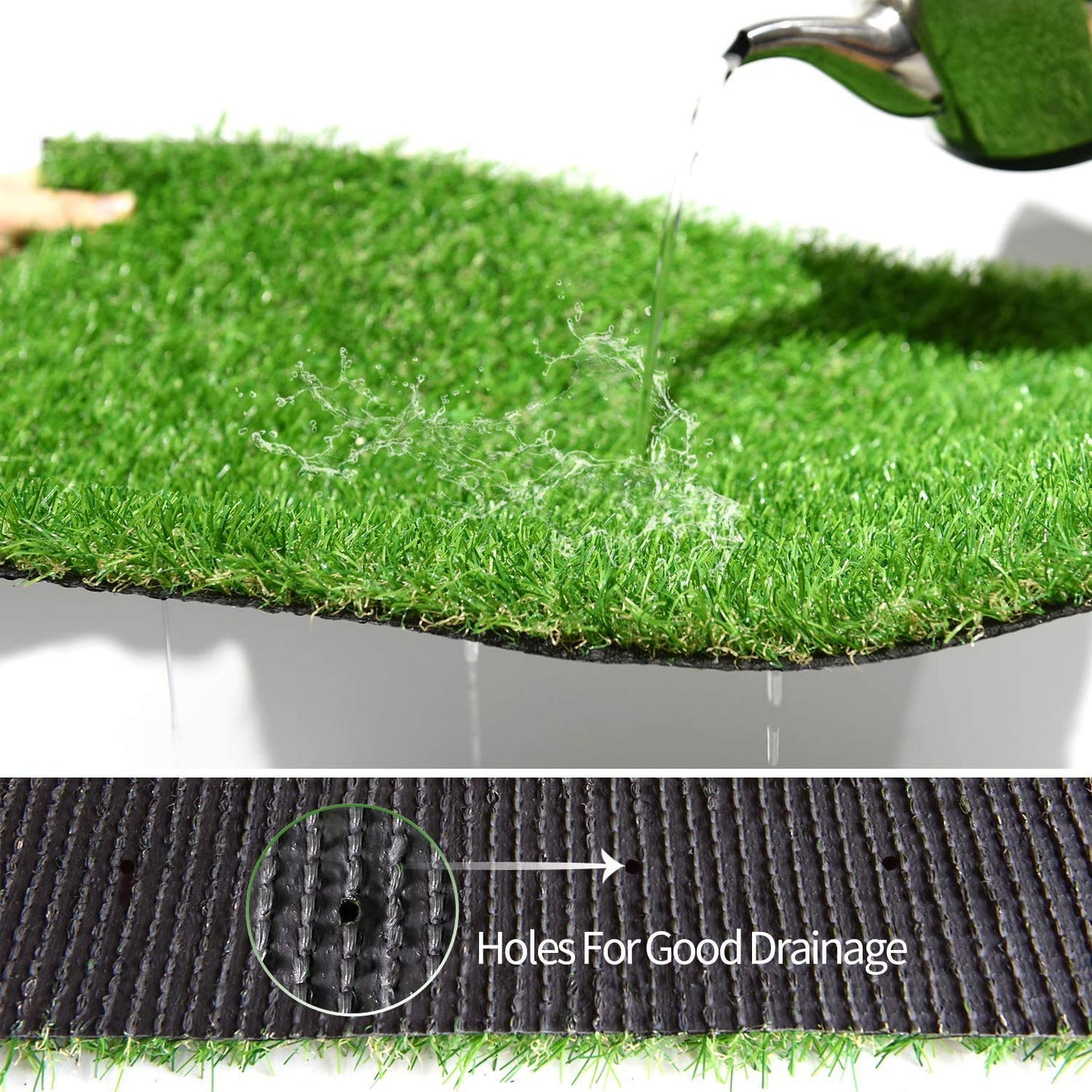 Krayon Creations 35 Artificial Grass Mat for Balcony or Door, Soft Durable Plastic Turf, 1x2 ft, 2 pcs