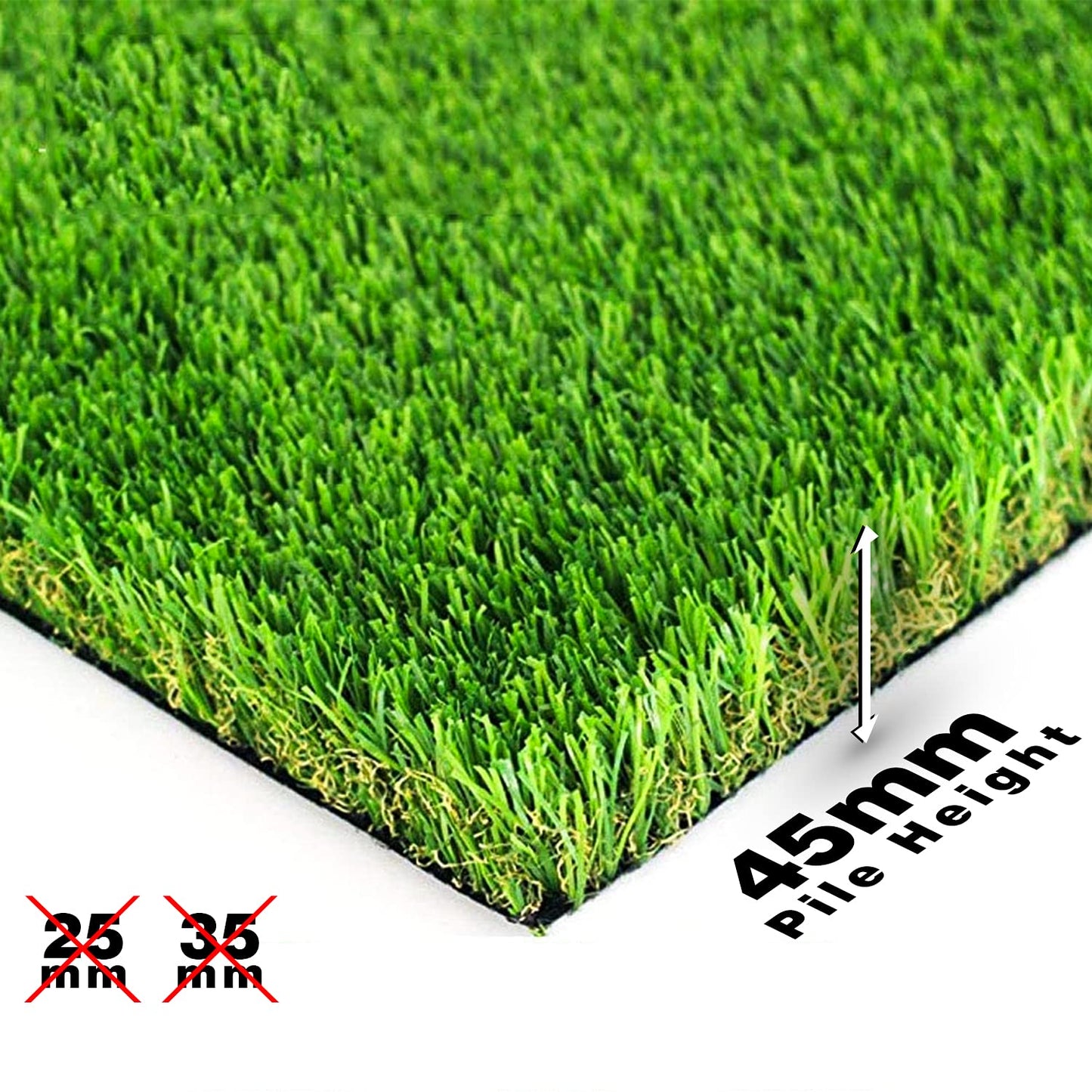 Homivista 25MM High-Density Artificial Grass Carpet Mat for Balcony, Lawn, Garden, Terrace & Office