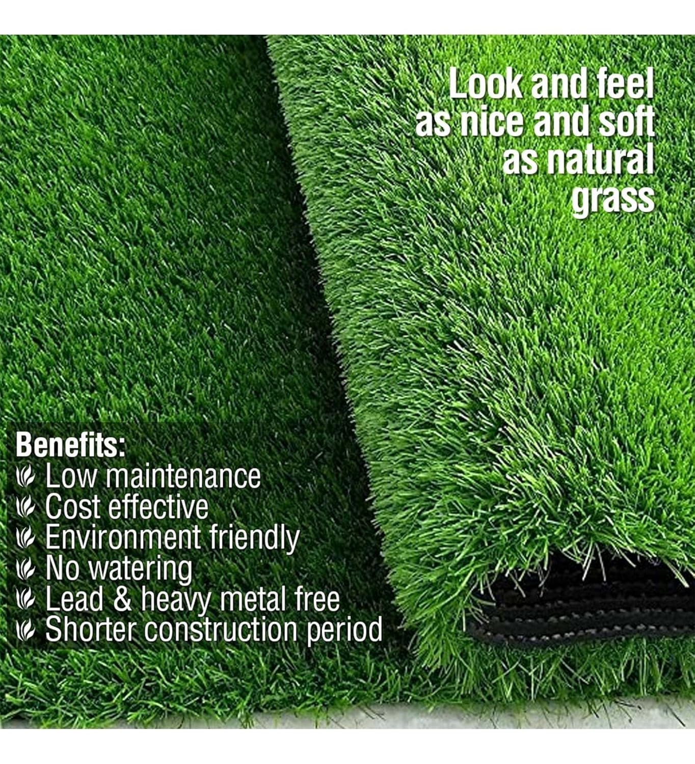 Haven Sizzler 25mm High-Density Green Artificial Grass Mat (3×4 ft) – Durable Lawn, Balcony & Door Turf SPGSMT25