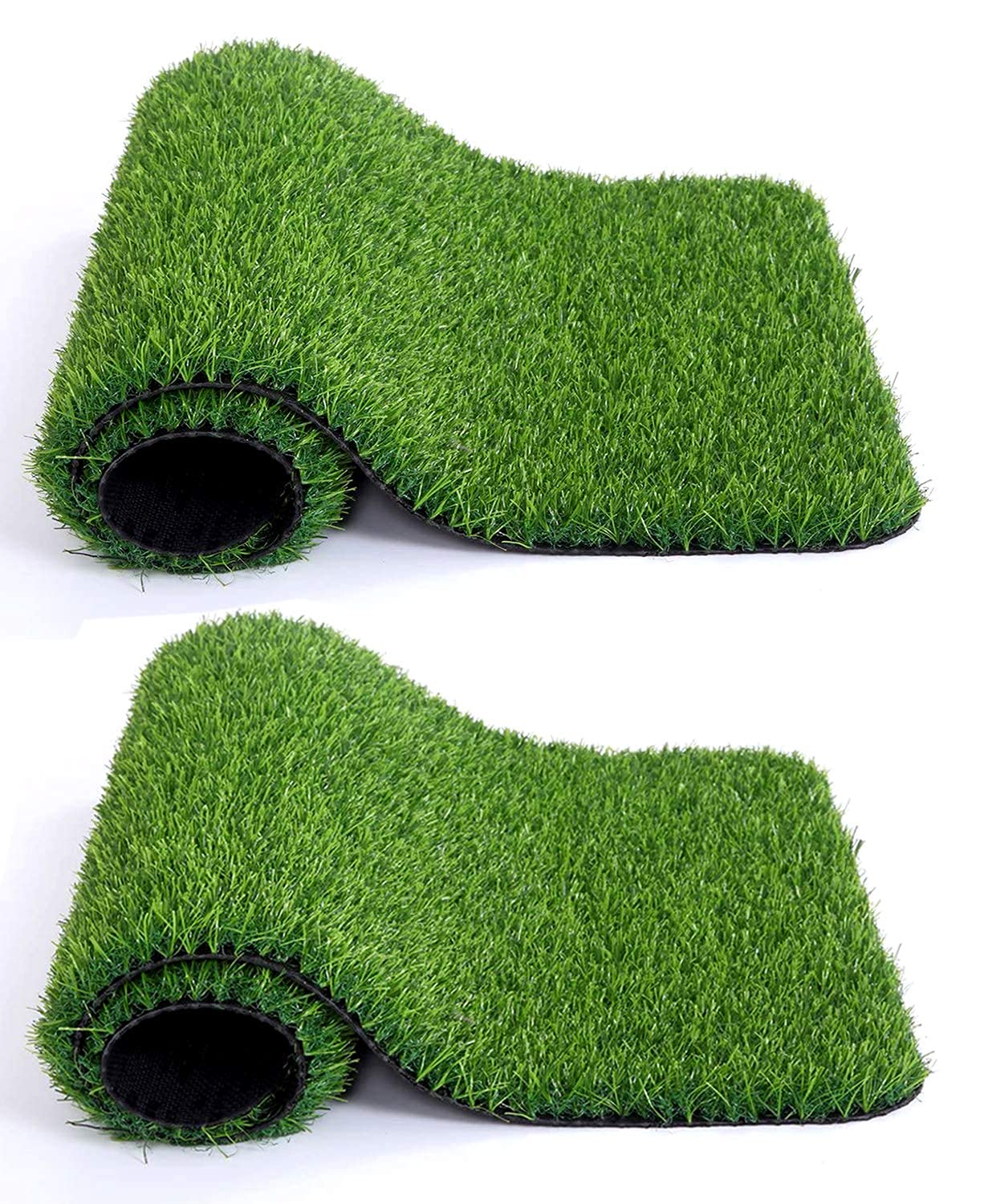 Krayon Creations 35 Artificial Grass Mat for Balcony or Door, Soft Durable Plastic Turf, 1x2 ft, 2 pcs