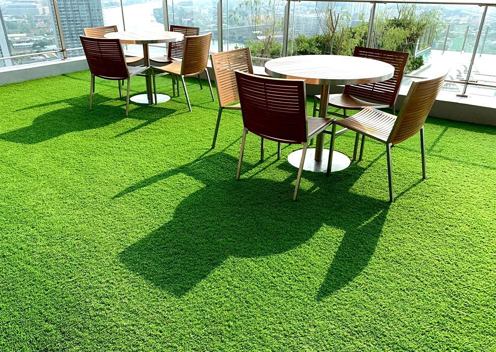Carpet Palace Artificial Grass Carpet Mat - Dense 25mm Lawn Mat for Garden, Balcony, Terrace, Home Decor (1.25x2 ft)