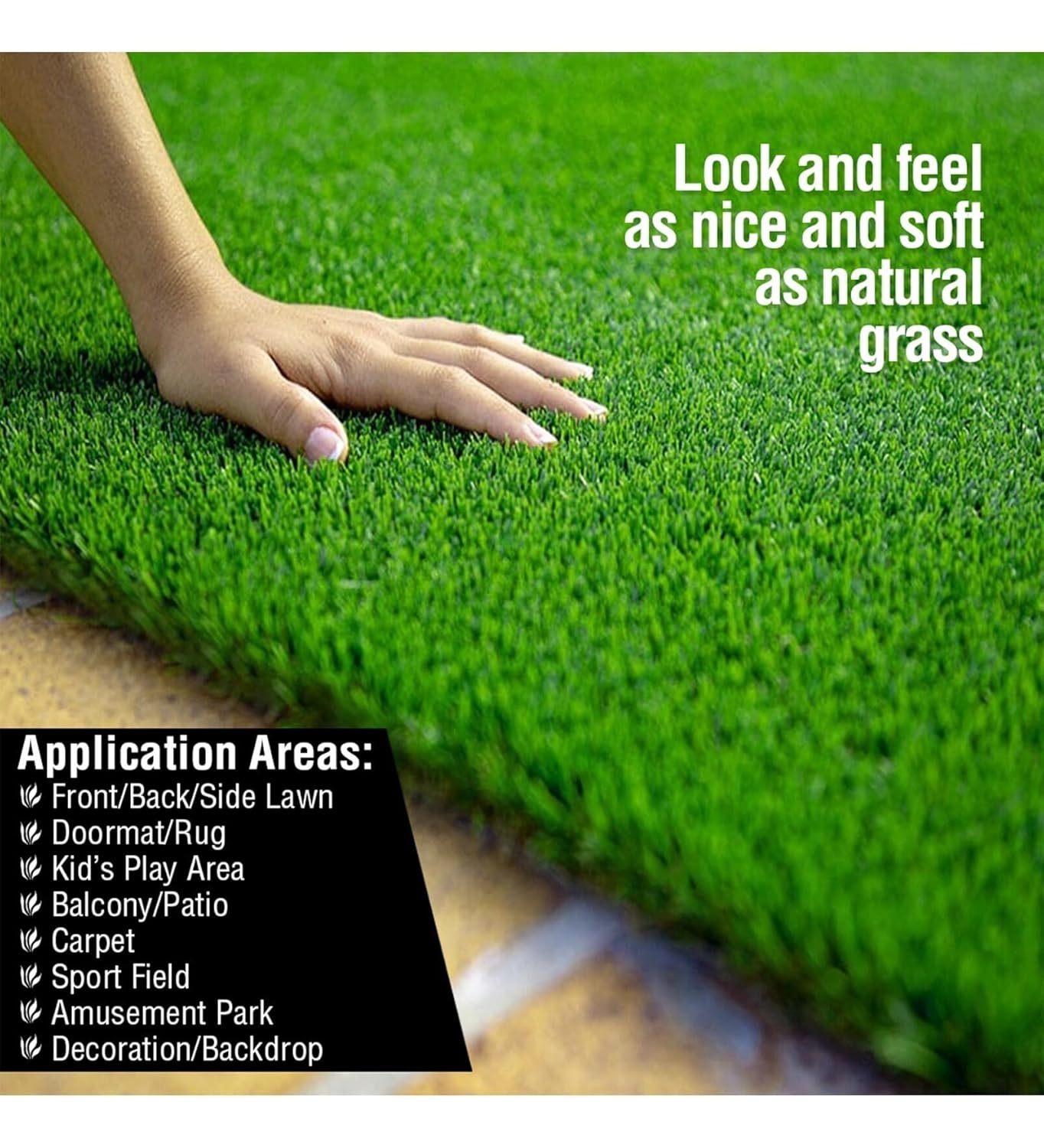 Haven Sizzler 25mm High-Density Green Artificial Grass Mat (3×4 ft) – Durable Lawn, Balcony & Door Turf SPGSMT25