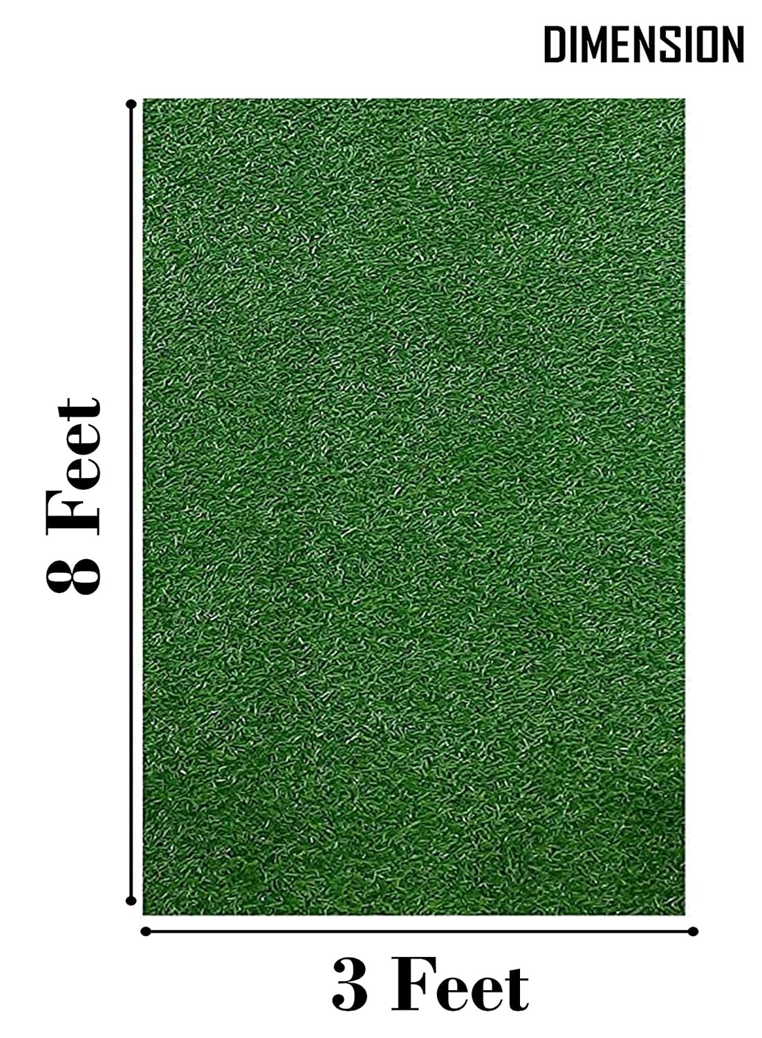 Wyntra Plastic 35mm High-Density Artificial Grass Carpet Mat for Balcony, Lawn & Door with 4-Layer Protection (2x5 ft)