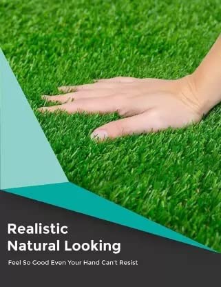 FRESCOHOOK Green Artificial Grass Mat for Balcony & Floor – Durable Waterproof Lawn Rug 4x1 Ft, 45MM