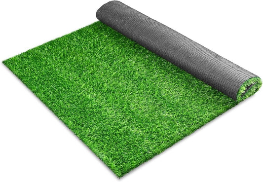 Carpet Aura 25MM Polyester Blend High-Density Artificial Grass Carpet Mat Doormat for Balcony & Lawn 1.5x2 FT