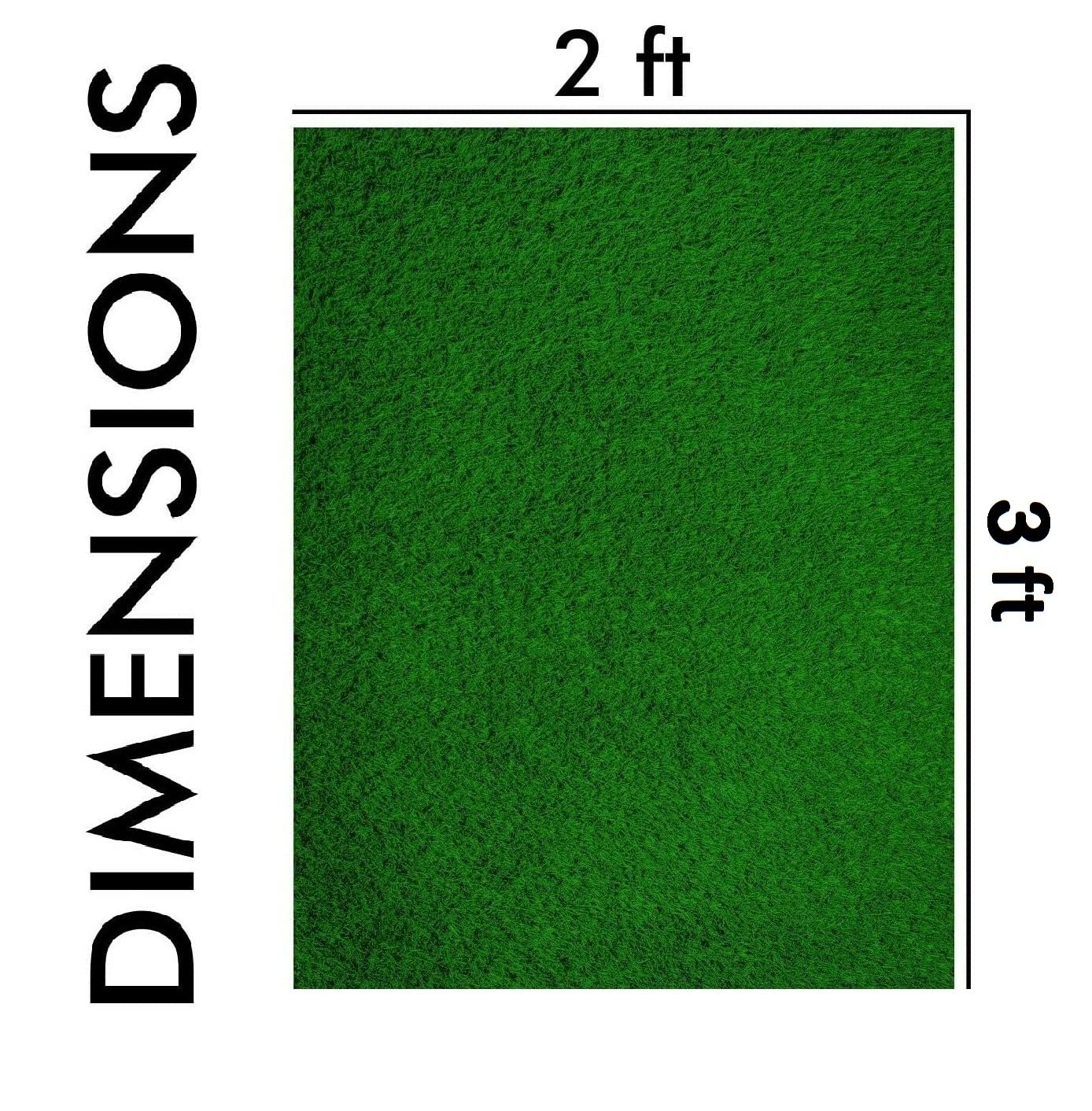 Yara Weaves 35mm High-Density Artificial Grass Carpet Mat for Balcony, Lawn & Door, 2x3 Feet Green