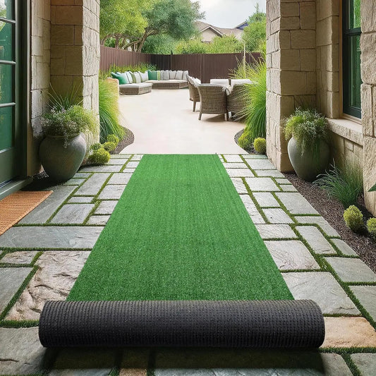 Rivana Artificial Green Grass Mat for Balcony Floor, Indoor/Outdoor Decor, Waterproof & Easy Wash, 2x6 ft (1 Pack)